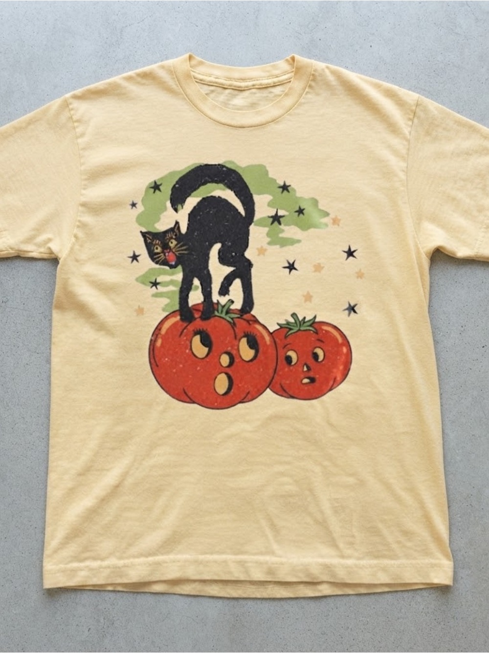 Funny Cat Pumpkin Graphic Cotton Gildan T-shirt